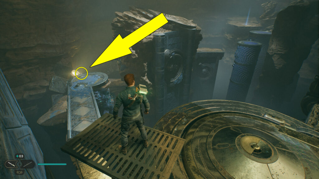 Star Wars Jedi Survivor collapsed passage treasure location