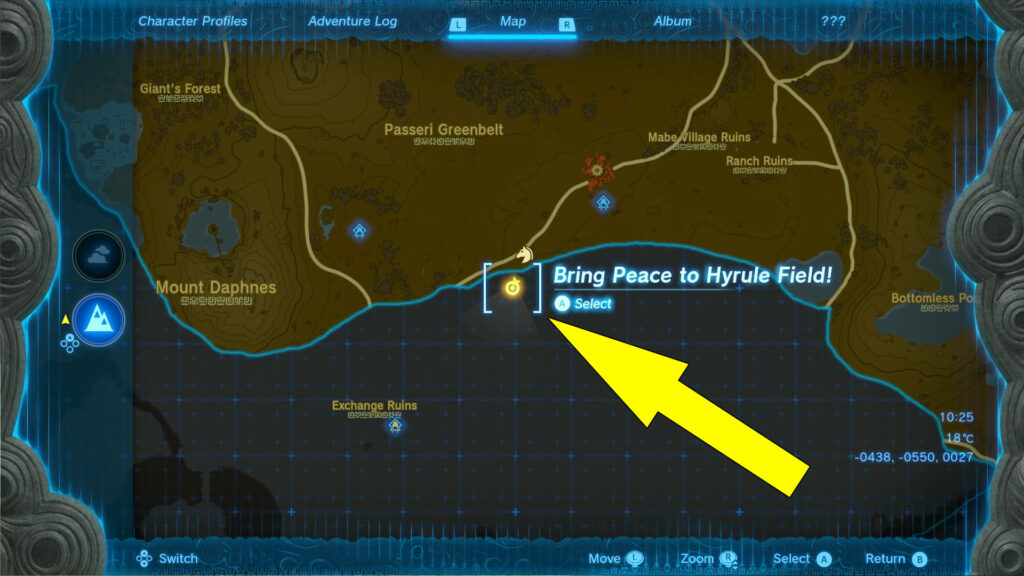 Legend Of Zelda Tears Of The Kingdom Bring Peace To Hyrule Field Side Adventure Location