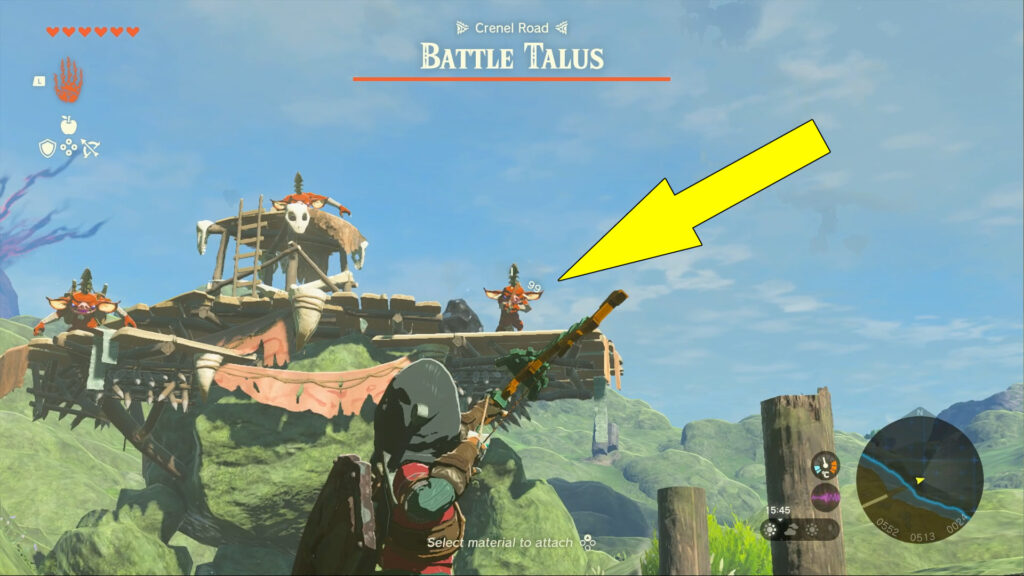 Battle Talus With Bokoblins On The Platforms