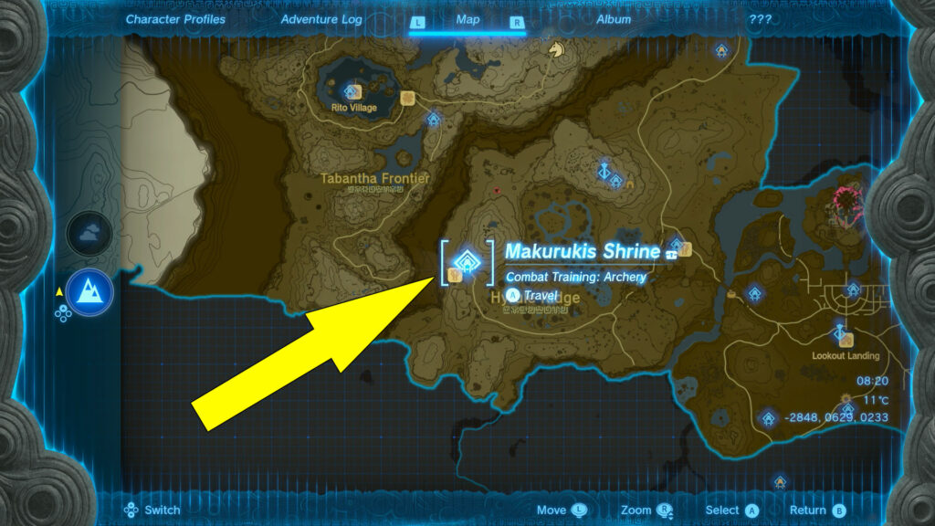 Legend Of Zelda Tears Of The Kingdom Makurukis Shrine Puzzle Location Map