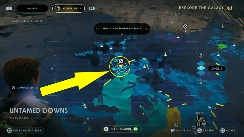 Star Wars Jedi Survivor Chamber of Clarity Puzzle Location Map