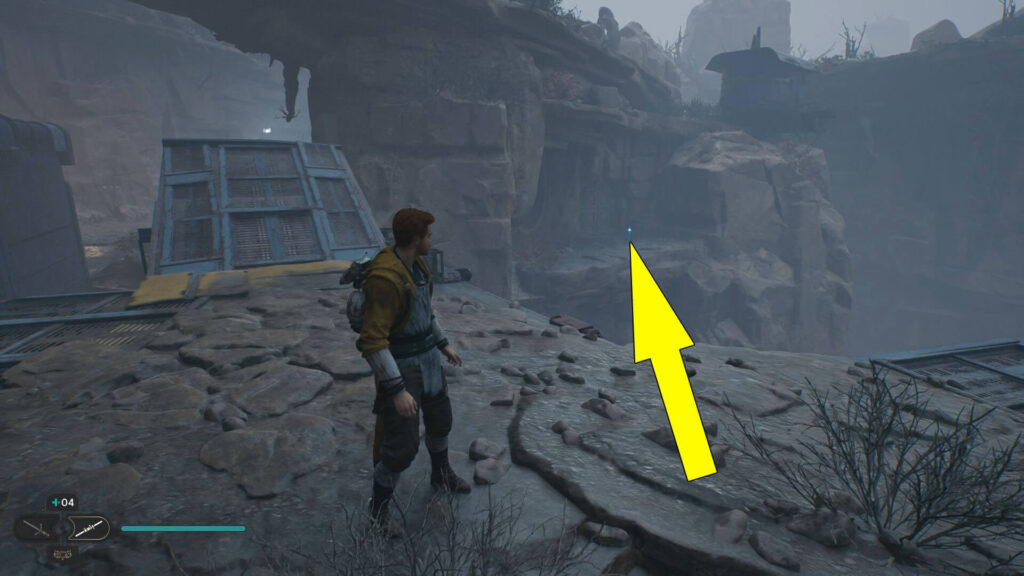 First Essence Located In Front Of A Closed Door