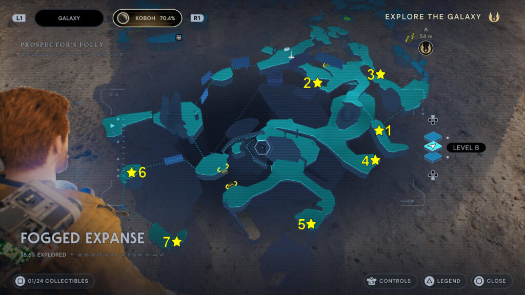 Star Wars Jedi Survivor Fogged Expanse Treasures Locations Map