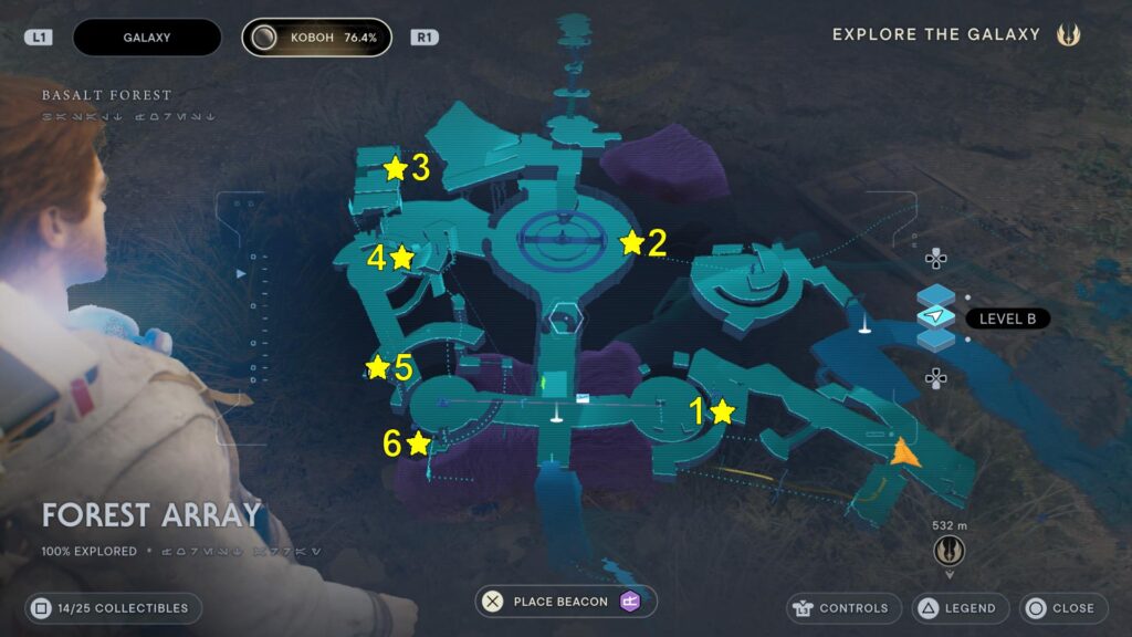 Star Wars Jedi Survivor Forest Array Chests Maps Locations