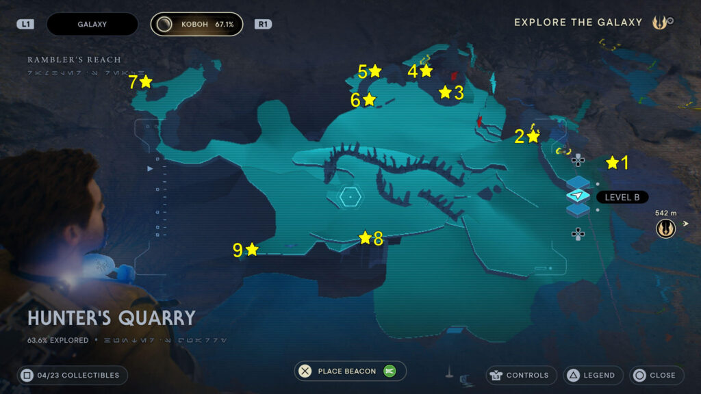Star Wars Jedi Survivor Hunters Quarry Databank Locations Map