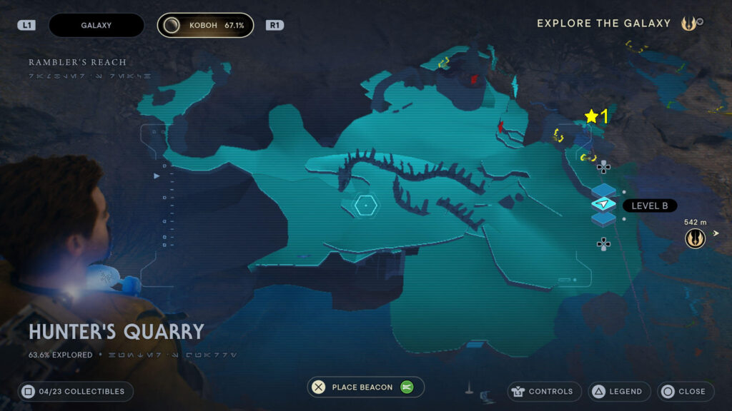 Star Wars Jedi Survivor Hunters Quarry Force Tear Location Map