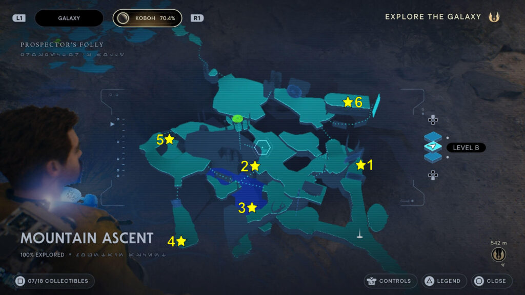 Star Wars Jedi Survivor Mountain Ascent Chests Locations Map