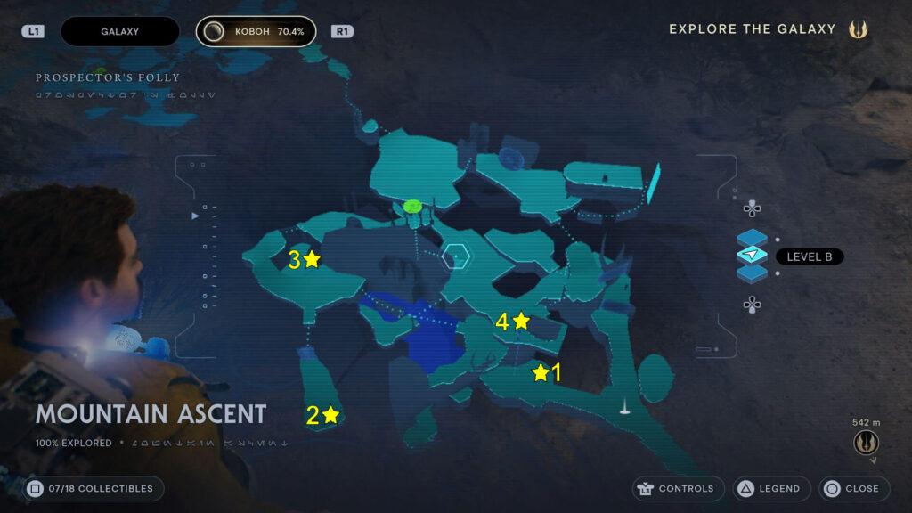 Star Wars Jedi Survivor Mountain Ascent Databank Locations Map