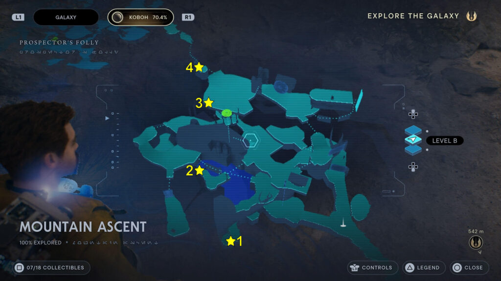 Star Wars Jedi Survivor Mountain Ascent Treasures Locations Map