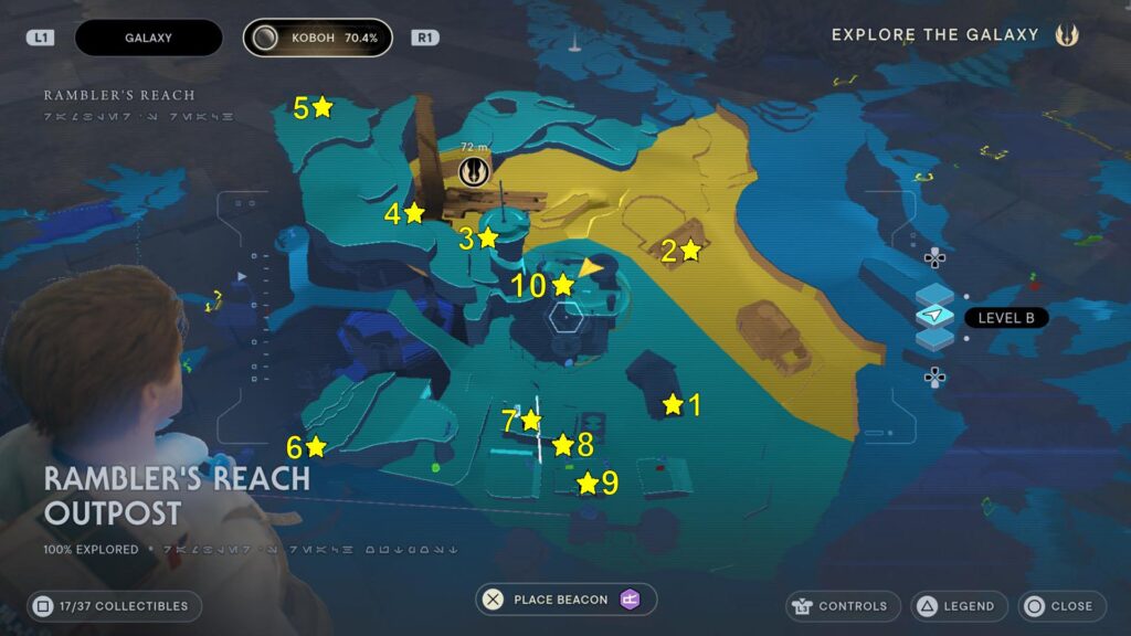 Star Wars Jedi Survivor Rambler's Reach Outpost Chests Locations Map