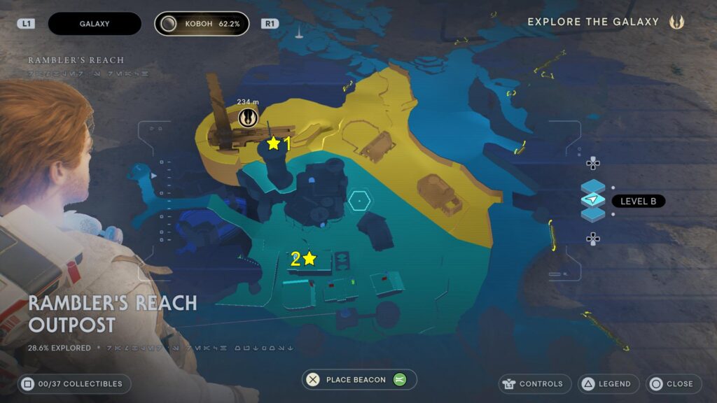 Star Wars Jedi Survivor Rambler's Reach Outpost Force Tears Locations Maps