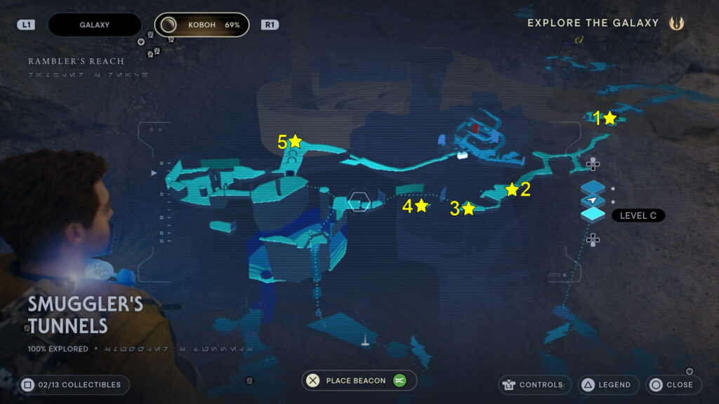 Star Wars Jedi Survivor Smugglers Tunnels Databank Locations Map