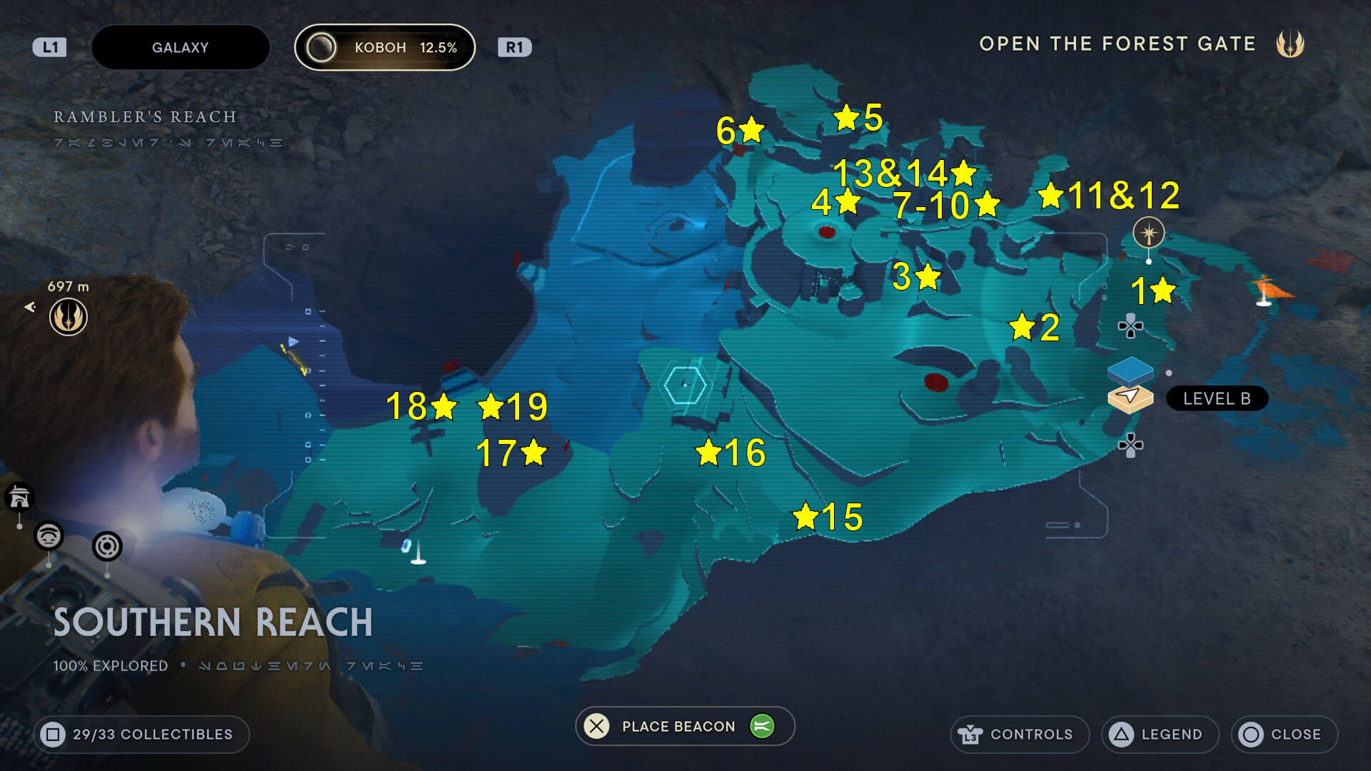 Emplacements des gousses de Southern Reach Gamingdeputy France