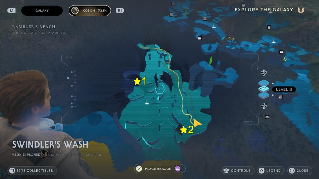 Star Wars Jedi Survivor Swindler’s Wash Chests MapLocations