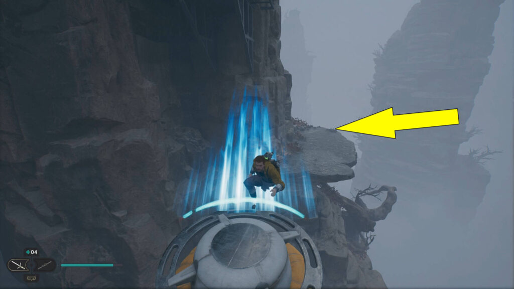 The Seventh Treasure Is Located Next To A Skeleton On A Cliff