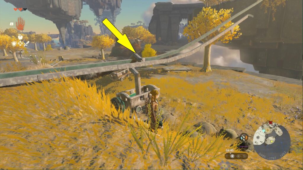 Zelda Tears Of The Kingdom Great Sky Island Broken Track Puzzle Solution