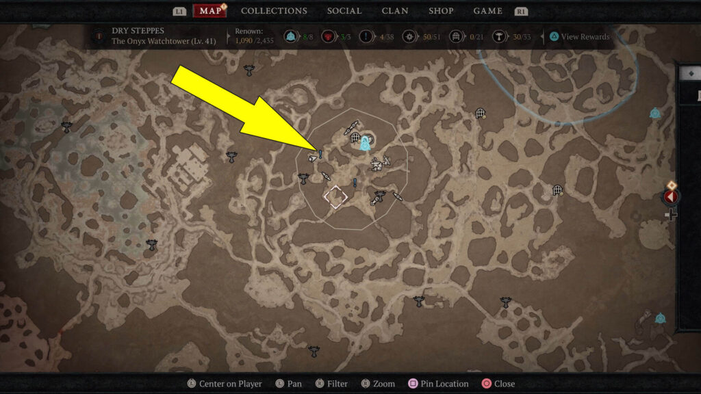 Diablo 4 A Pound of Flesh quest becomes available after conquering The Onyx Watchtower Stronghold