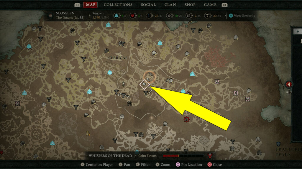 D4 Braega's Chronicles Quest Starting Location
