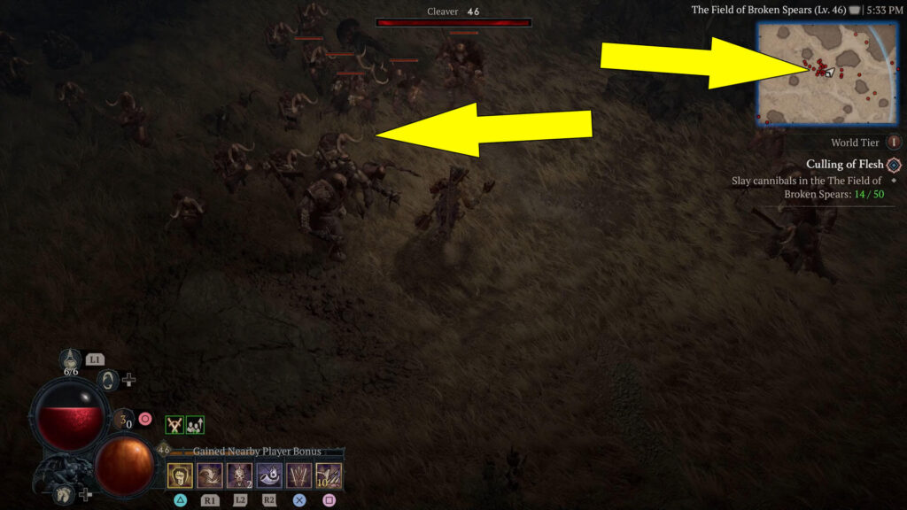 Kill 50 cannibals in the quest's search area