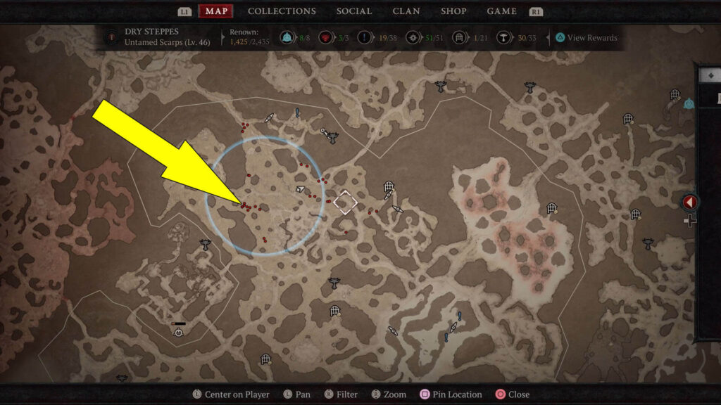 The quest's search area is found south of Crane Tribe Hutmoot