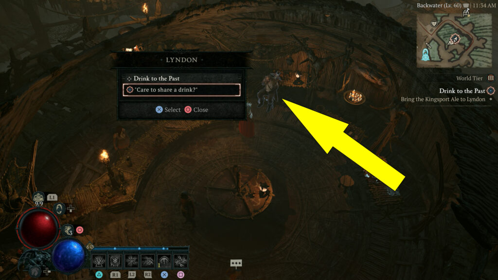 Diablo IV NPC Lyndon Location