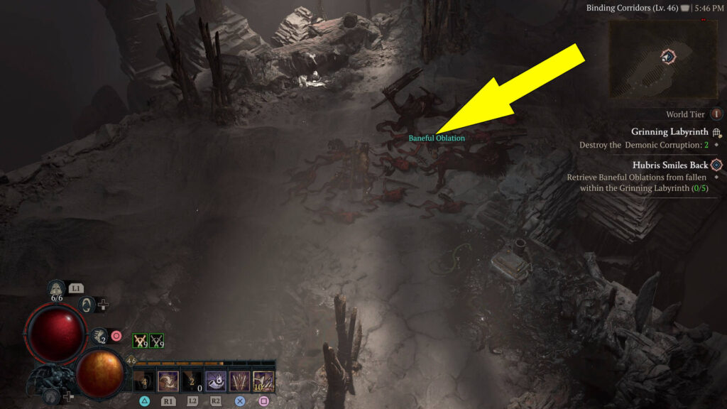 Baneful Oblations can be obtained by slaying fallen in the Grinning Labyrinth dungeon