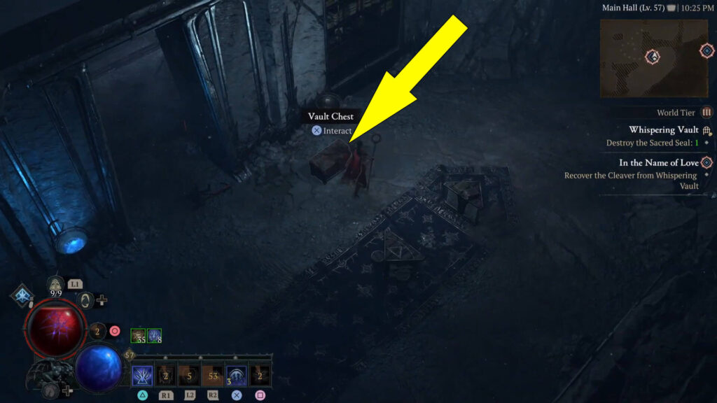 Look for a Vault Chest in the Whispering Vault dungeon