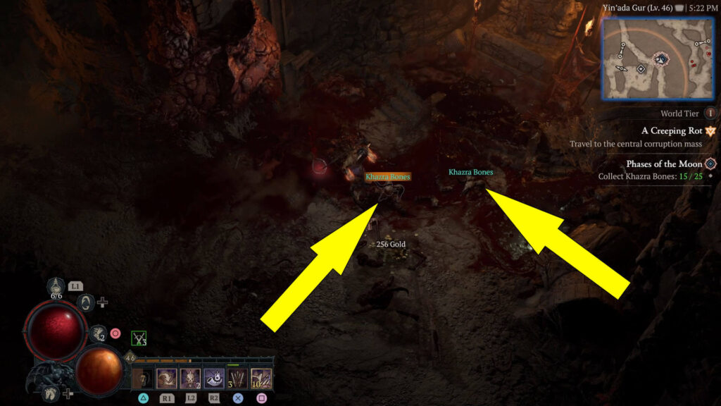 Defeat Khazra in the search area to get Khazra bones