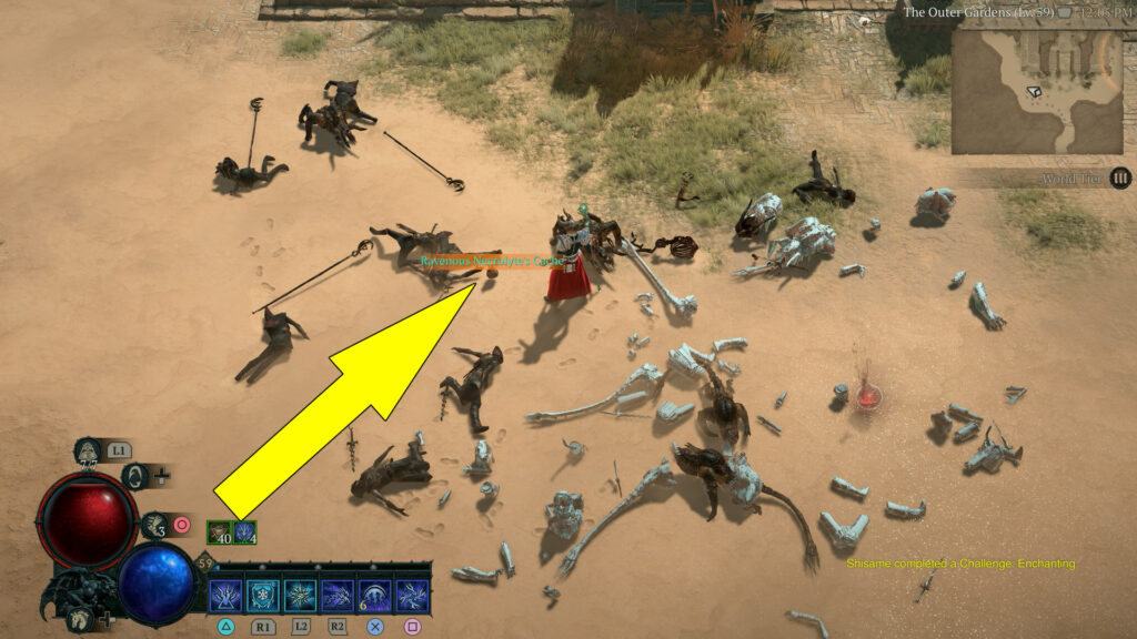 D4 Ravenous Necrolyte's Cache quest item Location