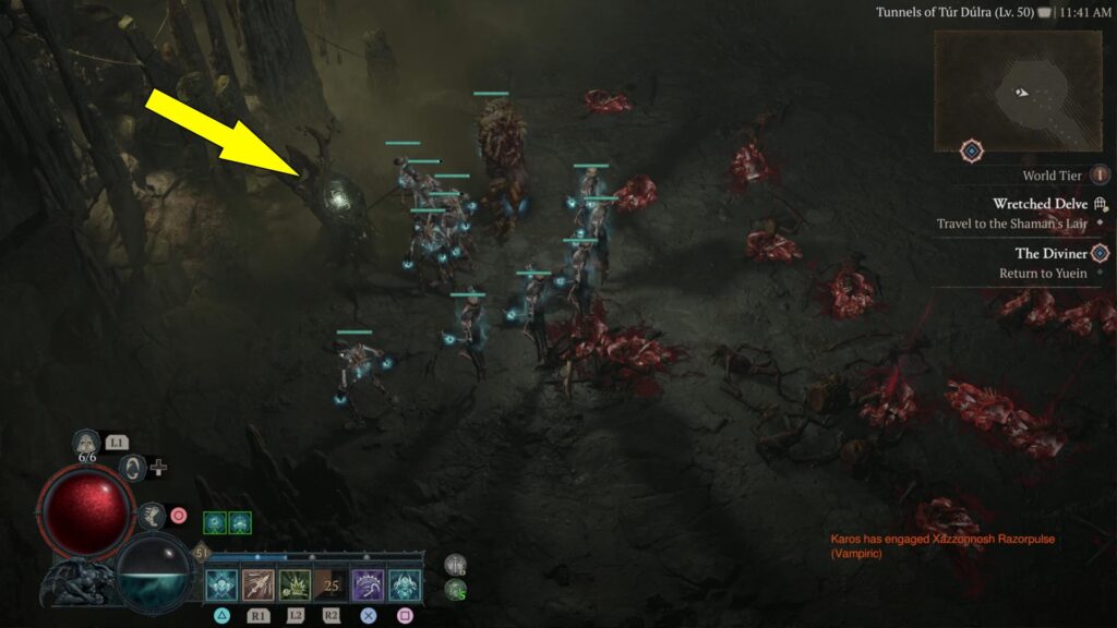 The Earthen Runestone is found inside the Wretched Delve dungeon