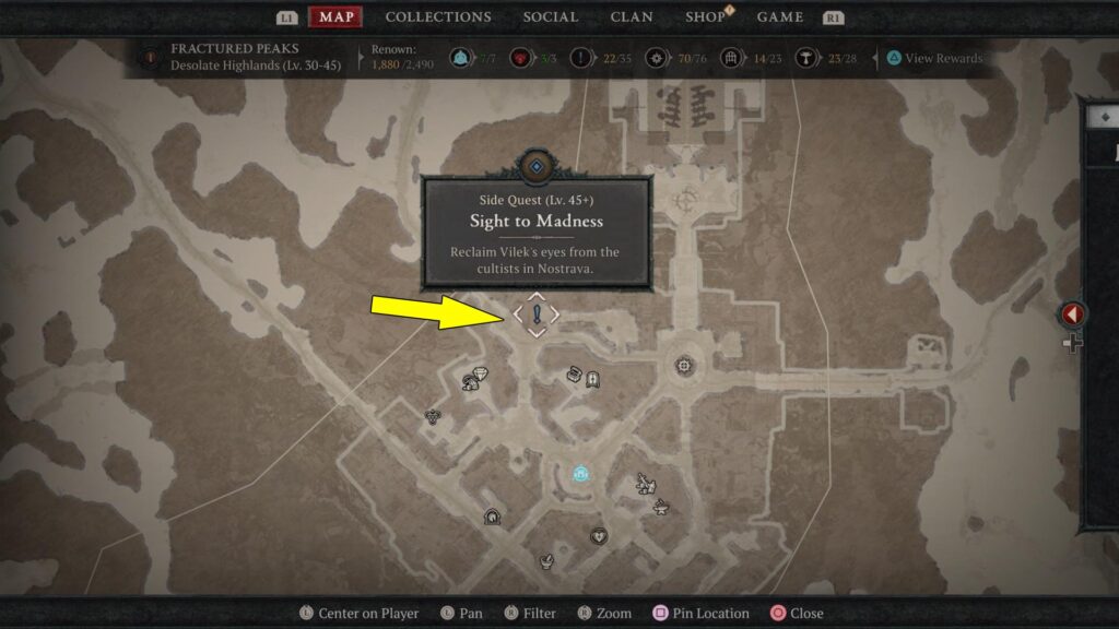 Diablo 4 Sight to Madness becomes available in northern Kyovashad.