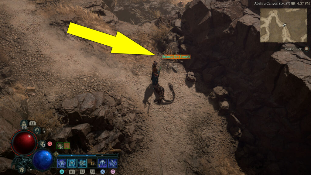 D4 Strange Ore Sample Location