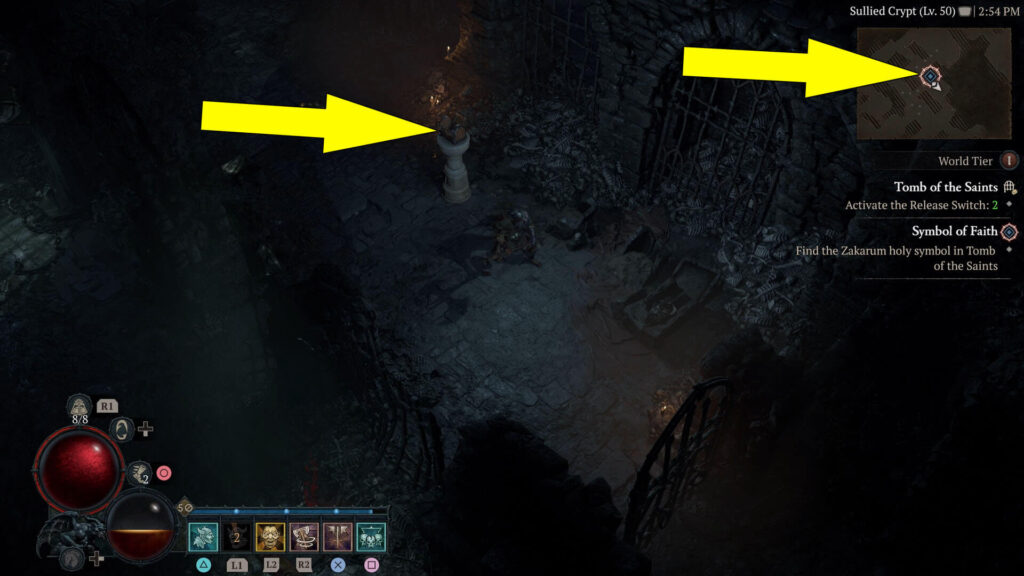 The Zakarum Holy Symbol is found in the Tomb of the Saints dungeon
