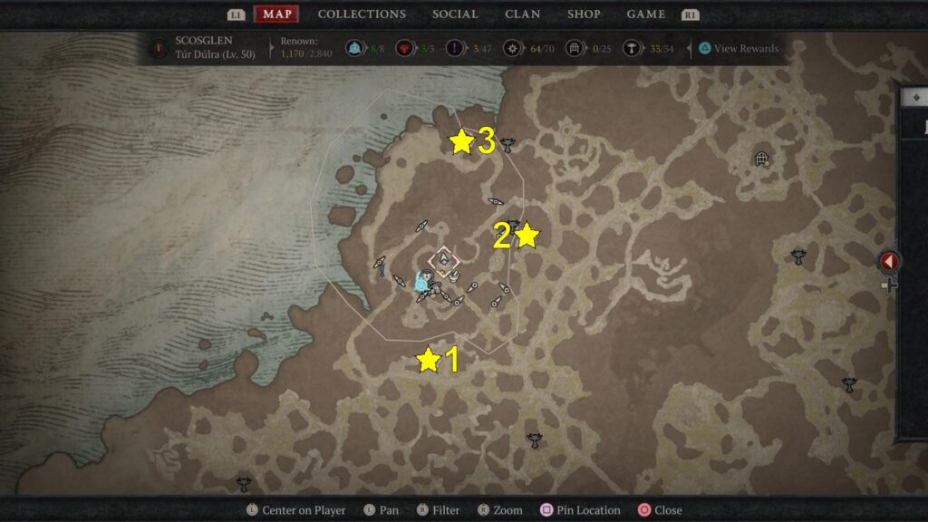 Diablo 4 Spirit, Earthen, and Nature Runestones are found around Tur Durla