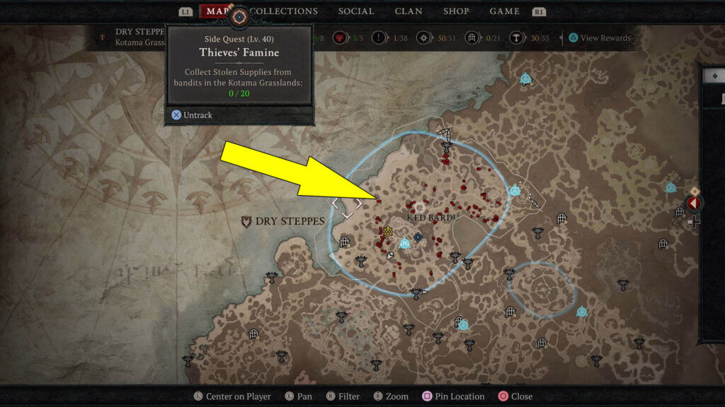 You get stolen supplies by killing bandits marked with red dots on the map, in the Kotama Grasslands area