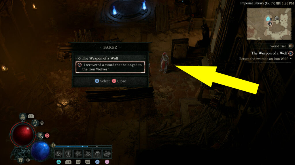 D4 NPC Barez Location