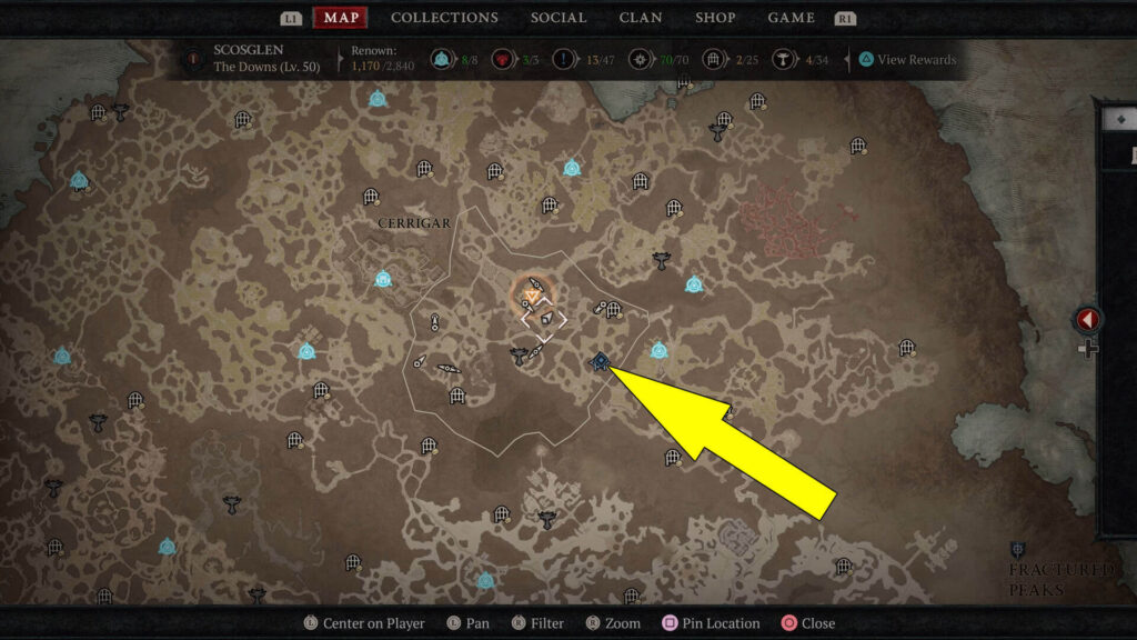 Diablo 4 With Fangs Bared becomes available after completing The Snare side-quest