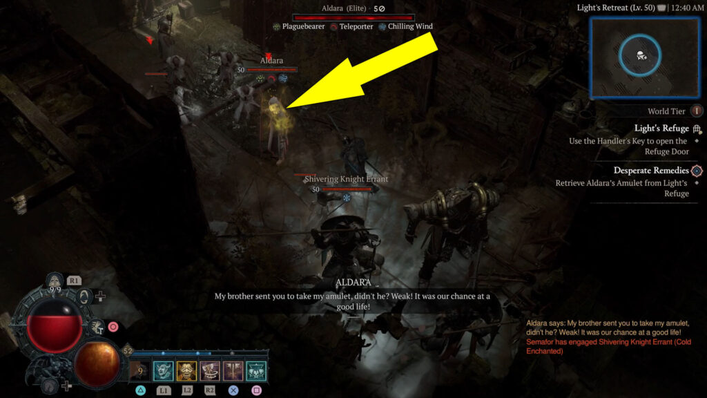 Aldara is found in Light's Refuge