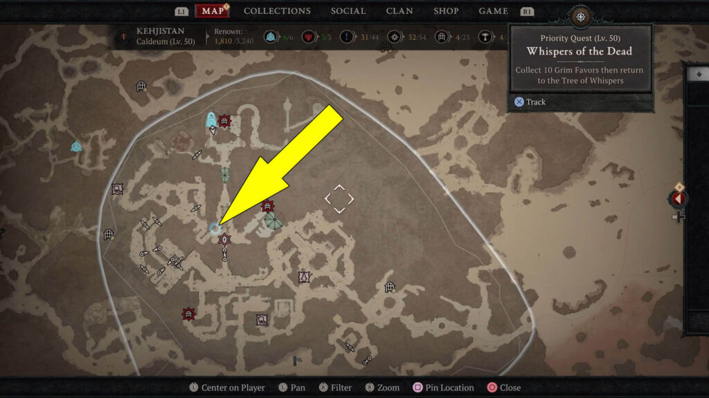 The Watcher is found south of the Imperial Library Waypoint