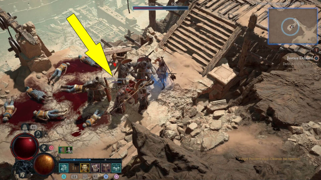 Slay the knights at the Caldeum overlook