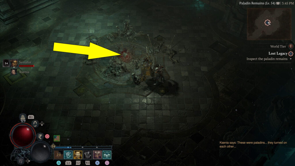 Mathias' Remains are found in the middle of a larger area