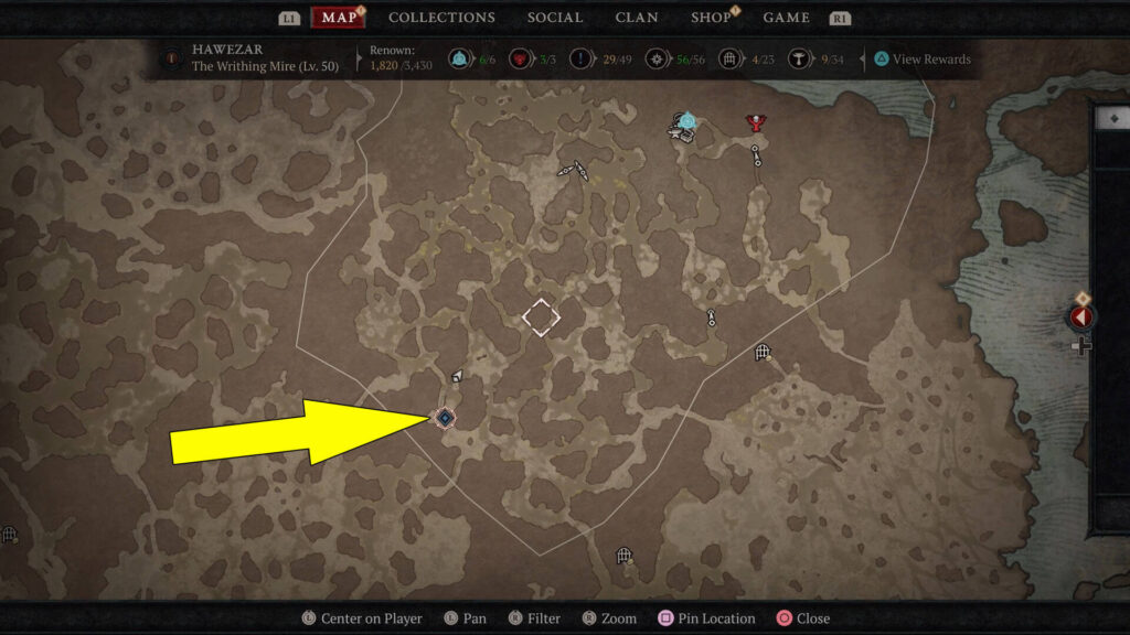 Puffball reed flower location map