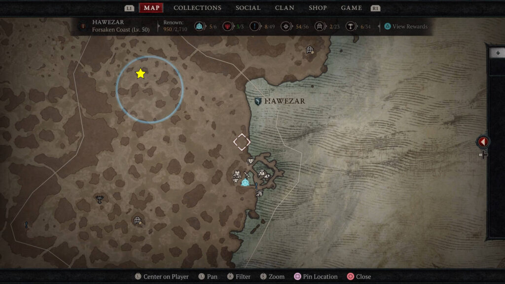 The stolen supplies are located northwest of Backwater