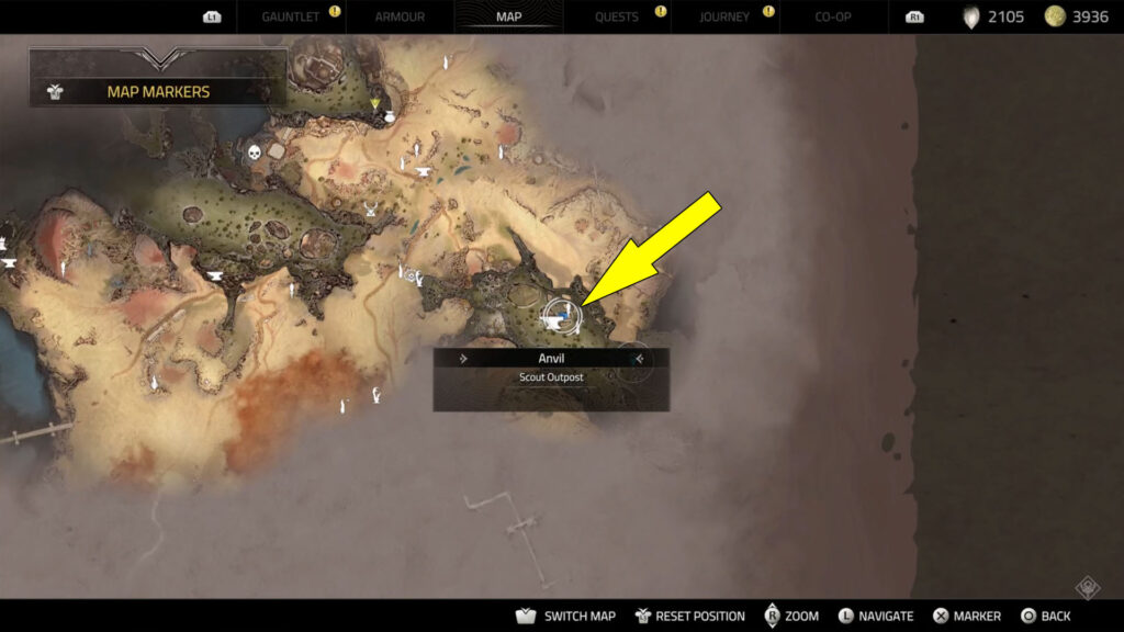 The refugees are found southeast of the Scout Outpost Anvil