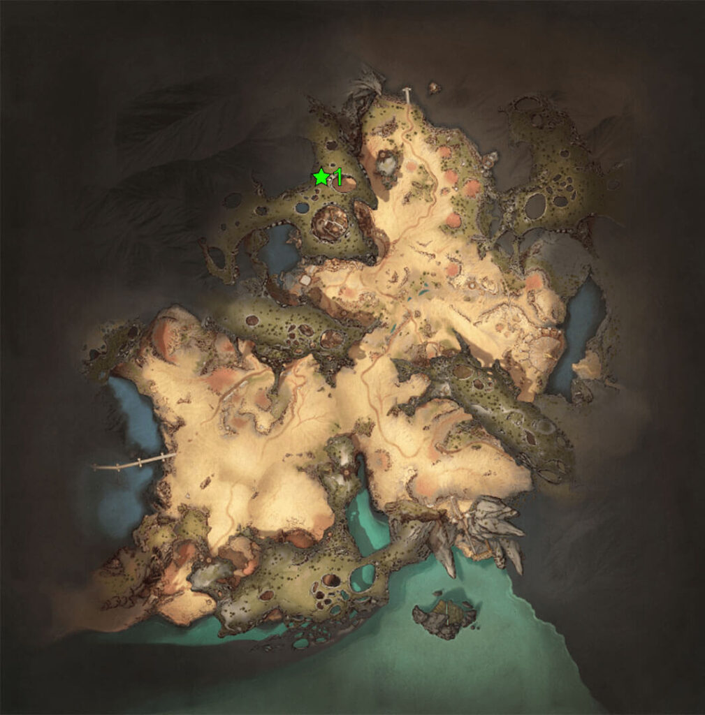 The Wildlands locked passage to Bastengar's Underground location map