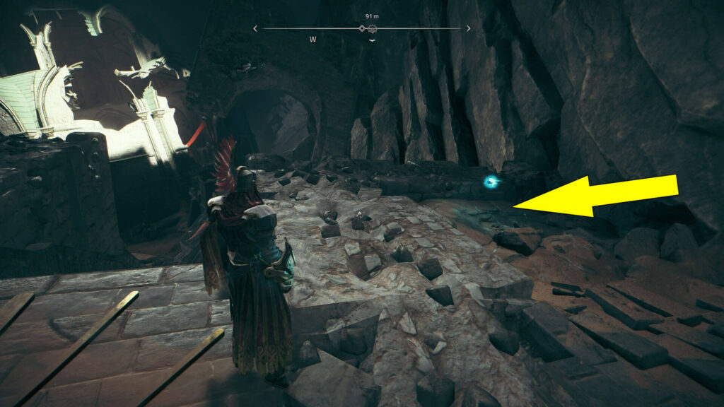 Anvil #6 (Queen's Passage) is near the cave's wall