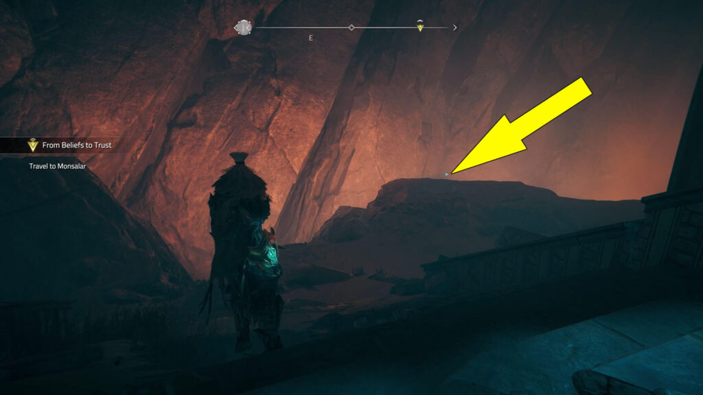 Anvil #4 (Prophecy Space) is located near the edge of the chasm filled with lava