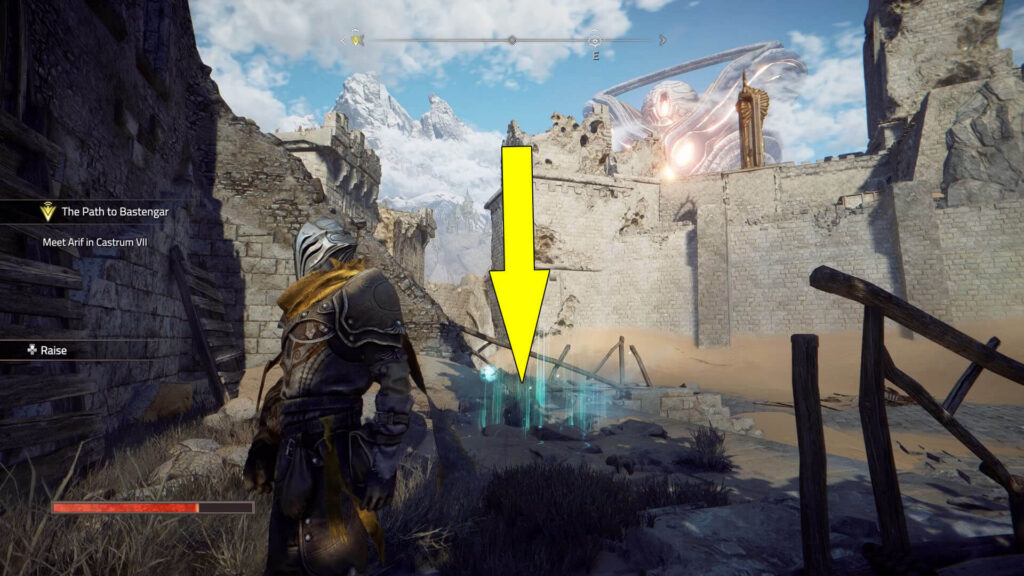 Anvil #12 is found on top of some stairs