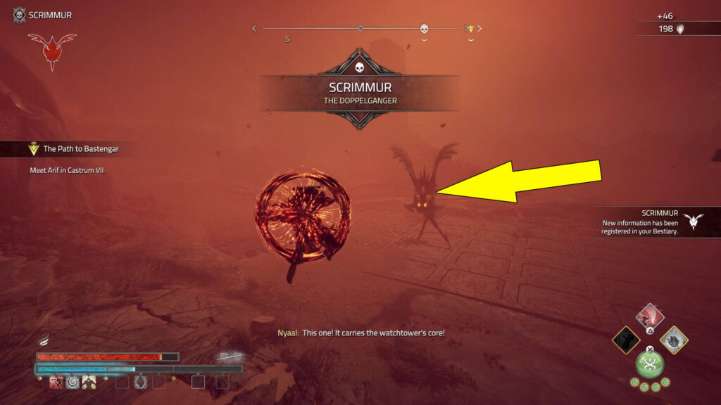 Elite Foe #1 (Scrimmur) is found near the Caladrias Forbidden Lands Watchtower