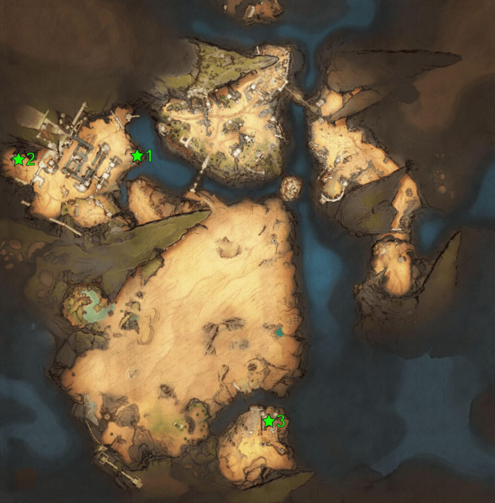 Atlas Fallen Caladrias Forbidden Lands Heavenly Shrines locations map